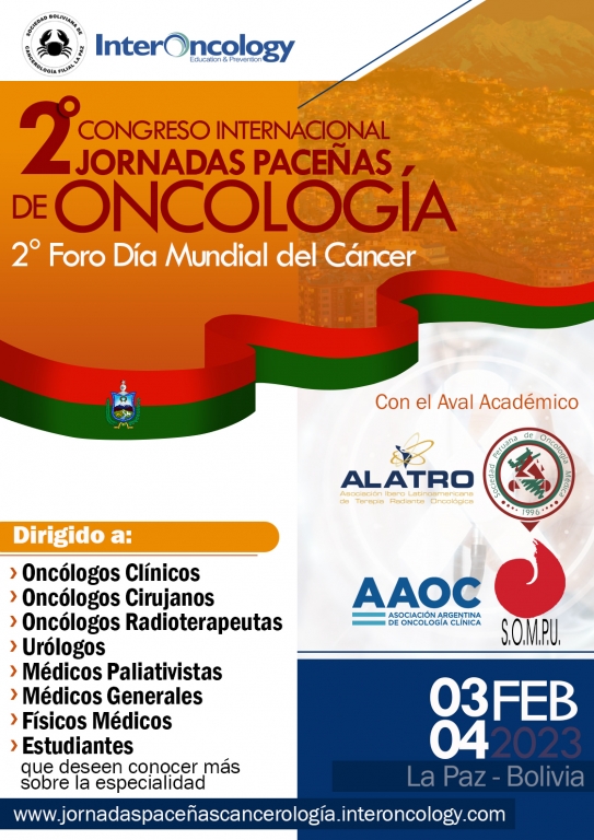2º Congreso Internacional | Jornadas  Paceñas de Oncología